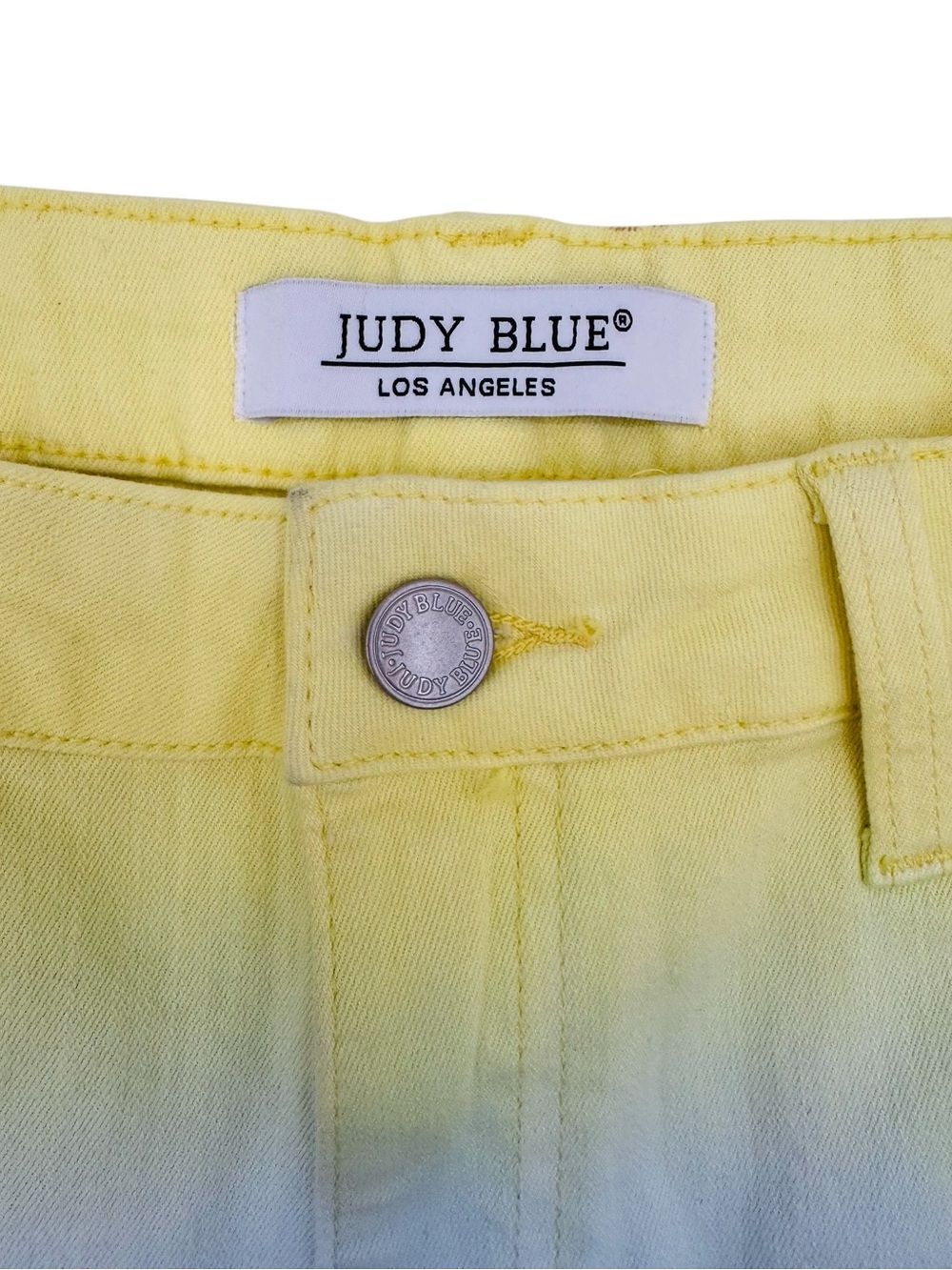 Judy Blue High Rise 11” Pastel Rainbow Dip Dye Shorts Stretch‎ Inseam 4” Size M - Picture 2 of 16